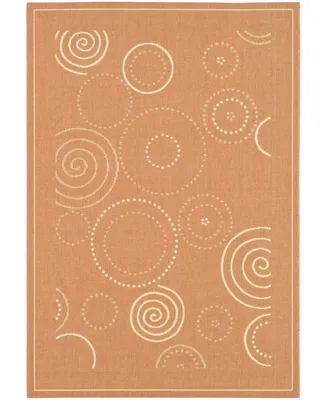 Safavieh Courtyard CY1906 Terracotta and Natural 4' x 5'7" Outdoor Area Rug