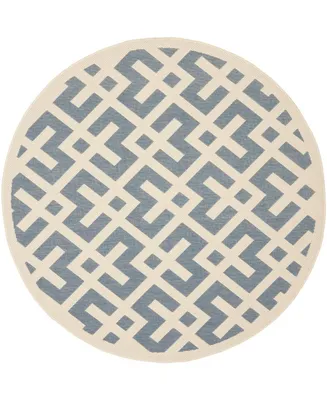 Safavieh Courtyard CY6915 and Bone 6'7" x 6'7" Round Outdoor Area Rug