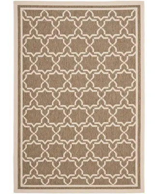 Safavieh Courtyard CY6916 Brown and Bone 4' x 5'7" Outdoor Area Rug