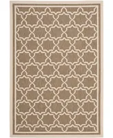 Safavieh Courtyard CY6916 Brown and Bone 4' x 5'7" Outdoor Area Rug