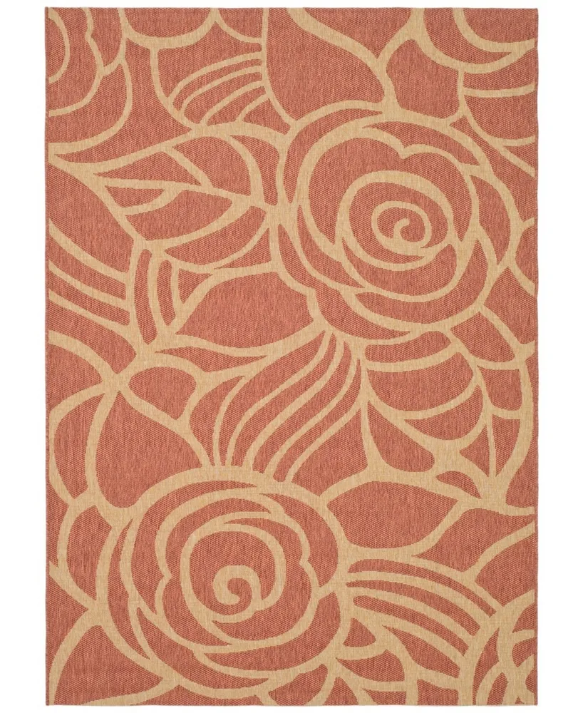 Safavieh Courtyard CY5141 Rust and Sand 6'7" x 9'6" Outdoor Area Rug