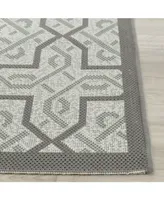 Safavieh Courtyard CY7931 Light Gray and Anthracite 5'3" x 7'7" Sisal Weave Outdoor Area Rug