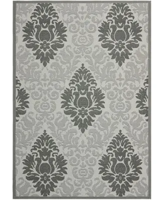 Safavieh Courtyard CY7133 Light Gray and Anthracite 8' x 11' Sisal Weave Outdoor Area Rug