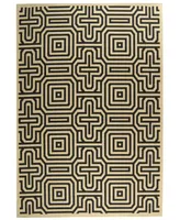 Safavieh Courtyard CY2962 Sand and Black 2'3" x 12' Sisal Weave Runner Outdoor Area Rug