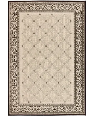 Safavieh Courtyard CY1502 Sand and Black 2'3" x 10' Runner Outdoor Area Rug