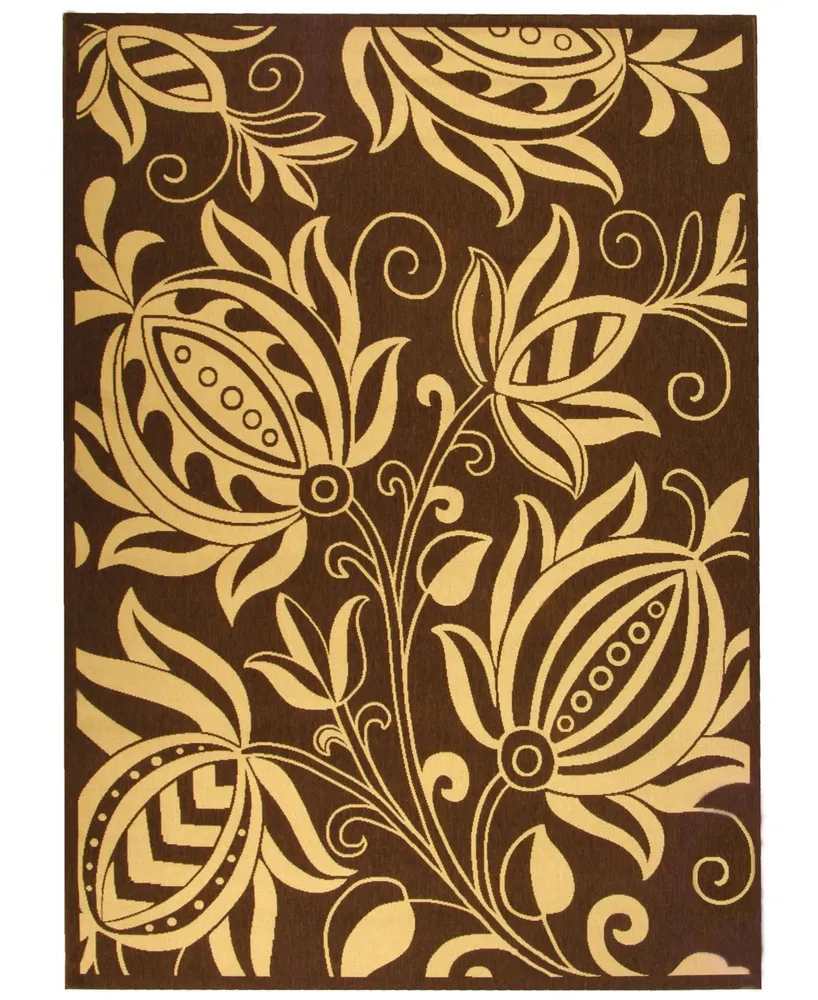 Safavieh Courtyard CY2961 Chocolate and Natural 2'3" x 10' Runner Outdoor Area Rug