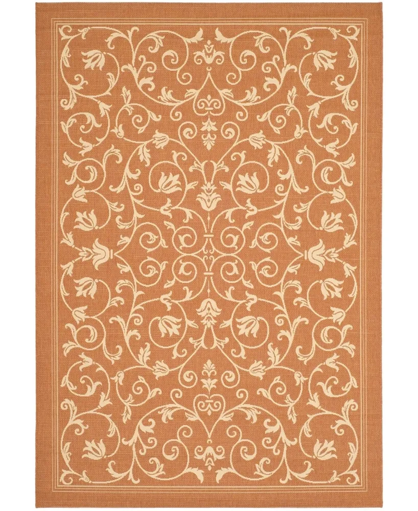 Safavieh Courtyard CY2098 Terracotta and Natural 9' x 12' Outdoor Area Rug