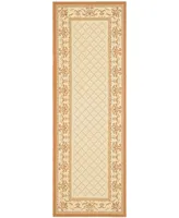 Safavieh Courtyard CY0901 Natural and Terra 2'3" x 10' Runner Outdoor Area Rug