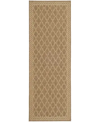 Safavieh Courtyard CY5142 Dark Beige and Beige 2'7" x 8'2" Runner Outdoor Area Rug