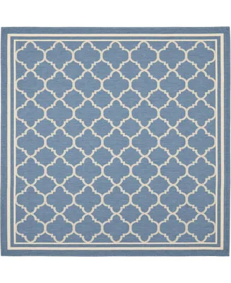 Safavieh Courtyard CY6918 Blue and Beige 7'10" x 7'10" Sisal Weave Square Outdoor Area Rug