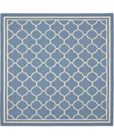 Safavieh Courtyard CY6918 Blue and Beige 7'10" x 7'10" Sisal Weave Square Outdoor Area Rug