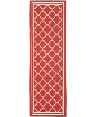 Safavieh Courtyard CY6918 Red and Bone 2'4" x 12' Runner Outdoor Area Rug