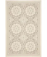 Safavieh Courtyard CY7059 Beige and Dark Beige 2'7" x 5' Outdoor Area Rug