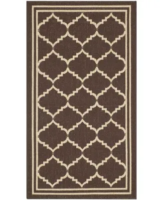 Safavieh Courtyard CY6889 Chocolate and Cream 4' x 5'7" Sisal Weave Outdoor Area Rug