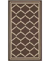 Safavieh Courtyard CY6889 Chocolate and Cream 4' x 5'7" Sisal Weave Outdoor Area Rug