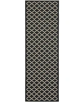 Safavieh Courtyard CY6919 Black and Beige 2'3" x 18' Runner Outdoor Area Rug