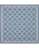 Safavieh Courtyard CY6918 Blue and Beige 4' x 4' Sisal Weave Square Outdoor Area Rug