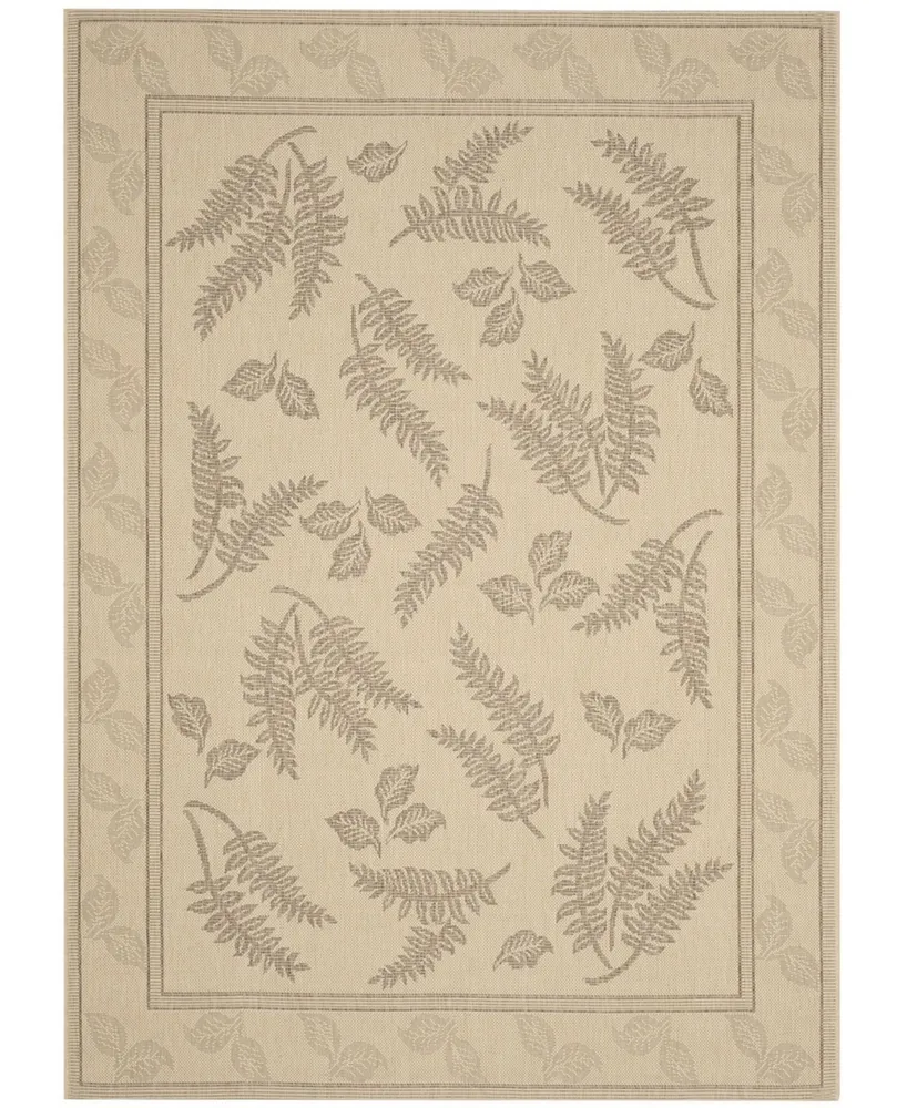 Safavieh Courtyard CY0772 Natural and Brown 4' x 5'7" Outdoor Area Rug
