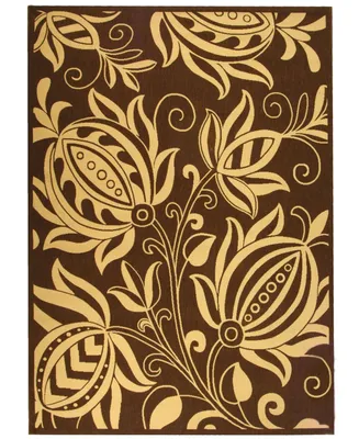Safavieh Courtyard CY2961 Chocolate and Natural 5'3" x 7'7" Outdoor Area Rug