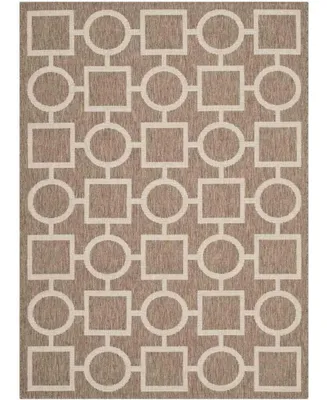 Safavieh Courtyard CY6925 Brown and Bone 5'3" x 7'7" Sisal Weave Outdoor Area Rug