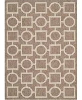 Safavieh Courtyard CY6925 Brown and Bone 5'3" x 7'7" Sisal Weave Outdoor Area Rug