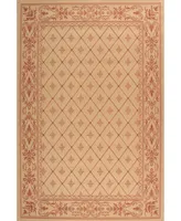 Safavieh Courtyard CY2326 Natural and Terra 6'7" x 9'6" Sisal Weave Outdoor Area Rug