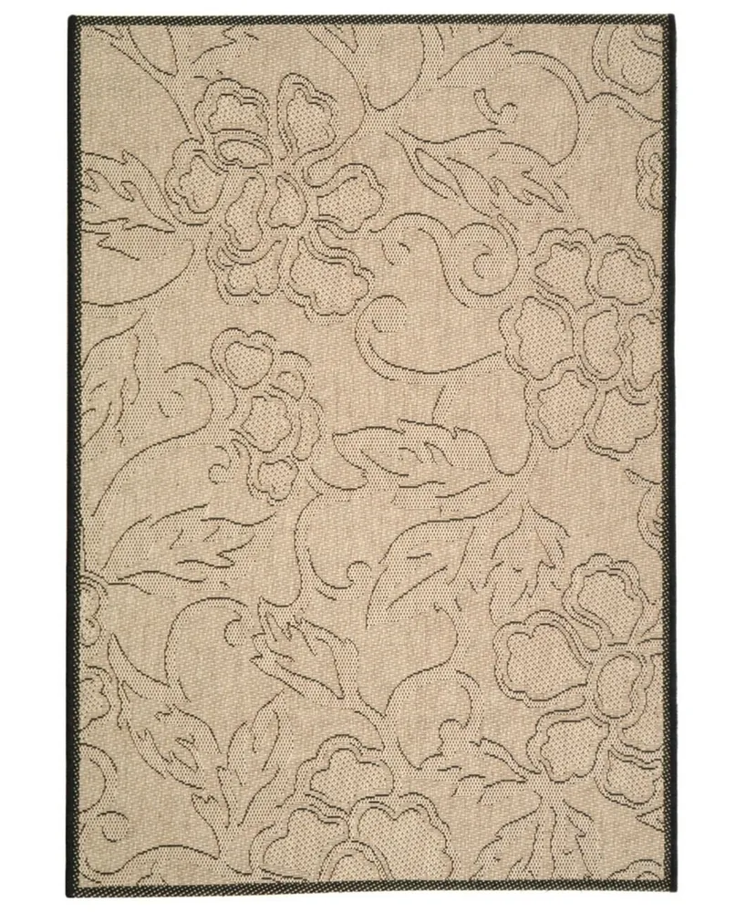 Safavieh Courtyard CY2726 Sand and Black 2'7" x 5' Outdoor Area Rug