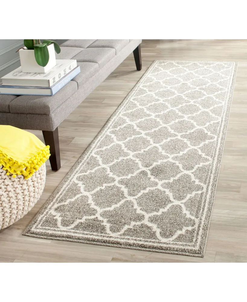 Safavieh Amherst AMT422 Dark Grey and Beige 2'3" x 9' Runner Area Rug