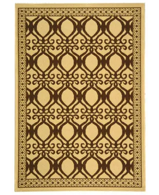 Safavieh Courtyard CY3040 Natural and Brown 5'3" x 7'7" Sisal Weave Outdoor Area Rug