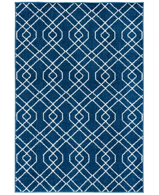 Safavieh Amherst AMT407 Navy and Beige 4' x 6' Area Rug