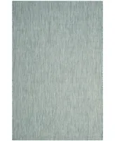 Safavieh Courtyard CY8521 Aqua and Gray 6'7" x 9'6" Outdoor Area Rug