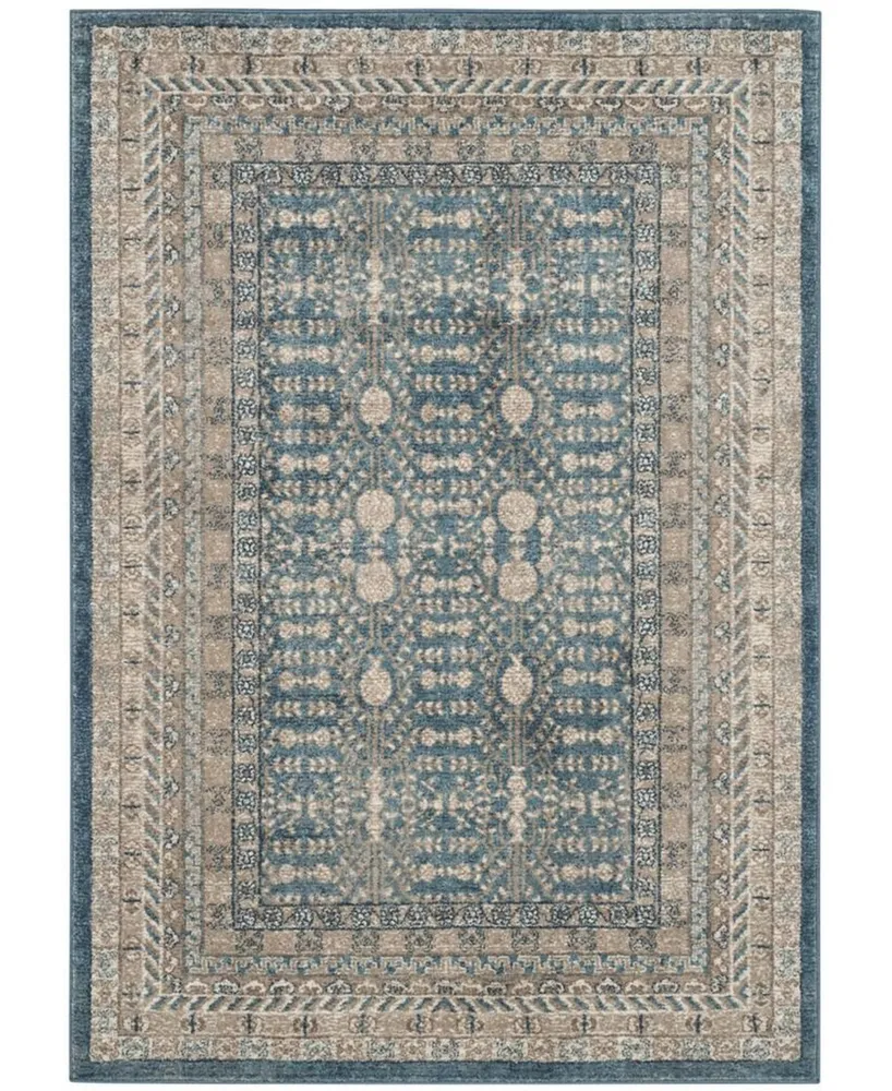 Safavieh Sofia SOF376 Blue and Beige 6'7" x 9'2" Area Rug