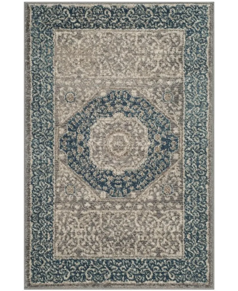 Safavieh Sofia SOF365 Light Gray and Blue 3' x 5' Area Rug