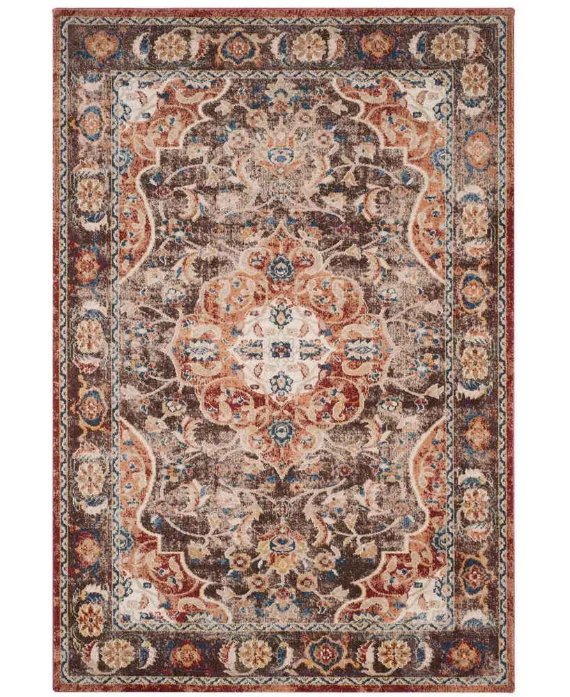 Safavieh Bijar BIJ648 Brown and Rust 4' x 6' Area Rug