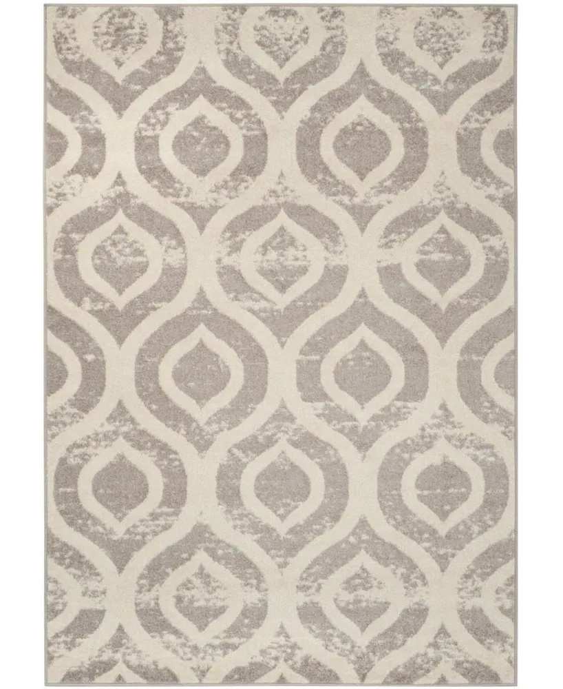 Safavieh Amsterdam AMS107 Ivory and Mauve 5'1" x 7'6" Outdoor Area Rug