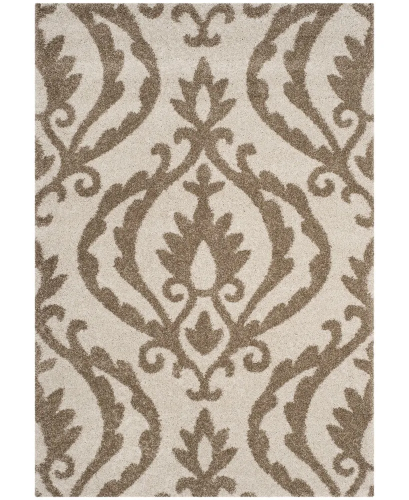 Safavieh Florida Shag SG469 Cream and Beige 4' x 6' Area Rug