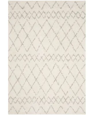 Safavieh Berber Shag BER165 Cream and Light Gray 4' x 6' Area Rug