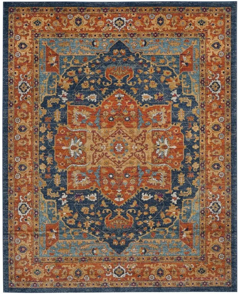 Safavieh Evoke EVK275 Blue and Orange 11' x 15' Area Rug