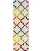 Safavieh Shag Kids SGK563 Ivory and Multi 2'3" x 9' Runner Area Rug