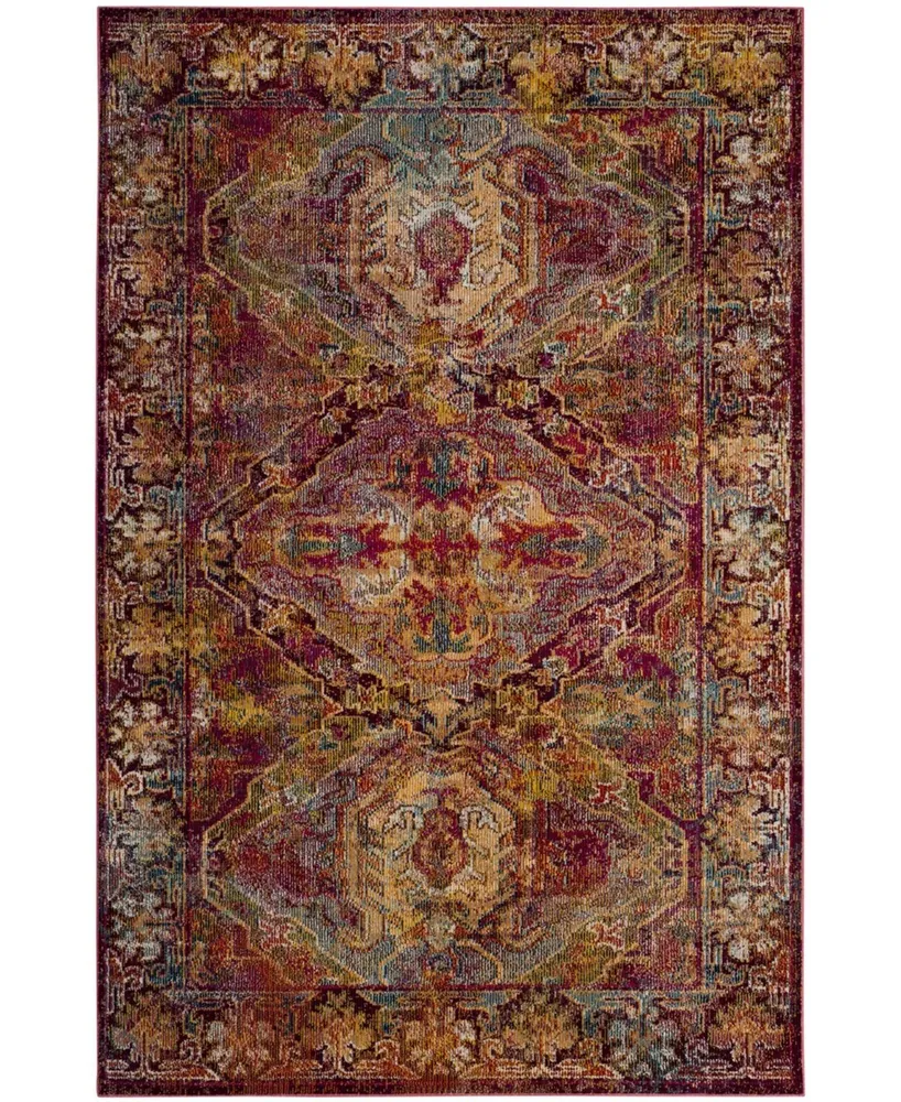 Safavieh Crystal CRS516 Fuchsia and Light Blue 4' x 6' Area Rug