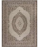 Safavieh Courtyard CY8751 Light Beige and Light Brown 6'7" x 6'7" Sisal Weave Square Outdoor Area Rug