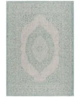 Safavieh Courtyard CY8751 Light Gray and Aqua 2' x 3'7" Sisal Weave Outdoor Area Rug