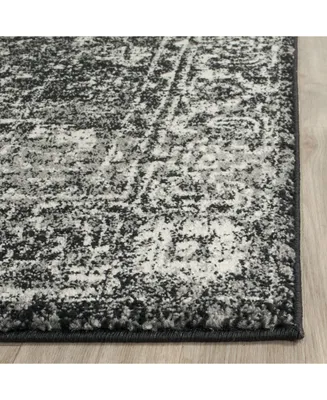 Safavieh Evoke Charcoal and Ivory 6'7" x 6'7" Round Area Rug