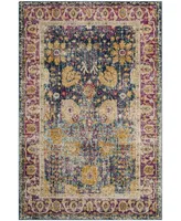 Safavieh Granada GRA350 Blue and Fuchsia 6'7" x 6'7" Sisal Weave Square Area Rug