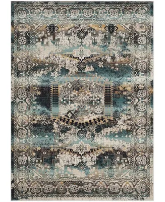 Safavieh Baldwin BDN128 Ivory and Teal 10' x 14' Sisal Weave Area Rug