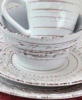Elama Malibu Sands 16 Piece Dinnerware Set in Shell