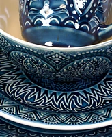 Elama Petra 16 Piece Stoneware Dinnerware Set