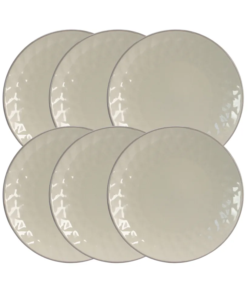 Elama Tahitian Sand Salad Plates, Set of 6