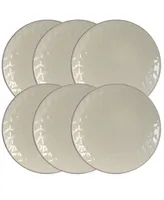 Elama Tahitian Sand Salad Plates, Set of 6