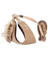 Pet Life Luxe 'Furracious' 2-in-1 Dog Harness Leash with Removable Faux Fur Collar